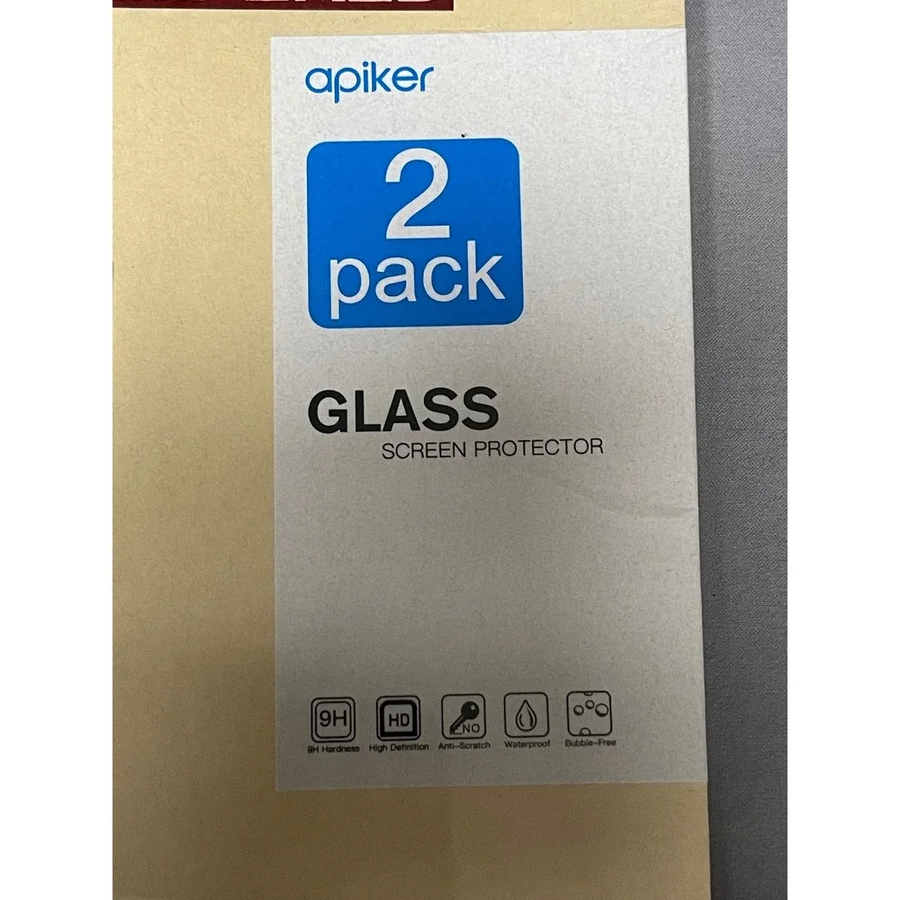 Apiker 2 Pack Premium Tempered Glass Screen Protector for iPad 9H Hardness HD